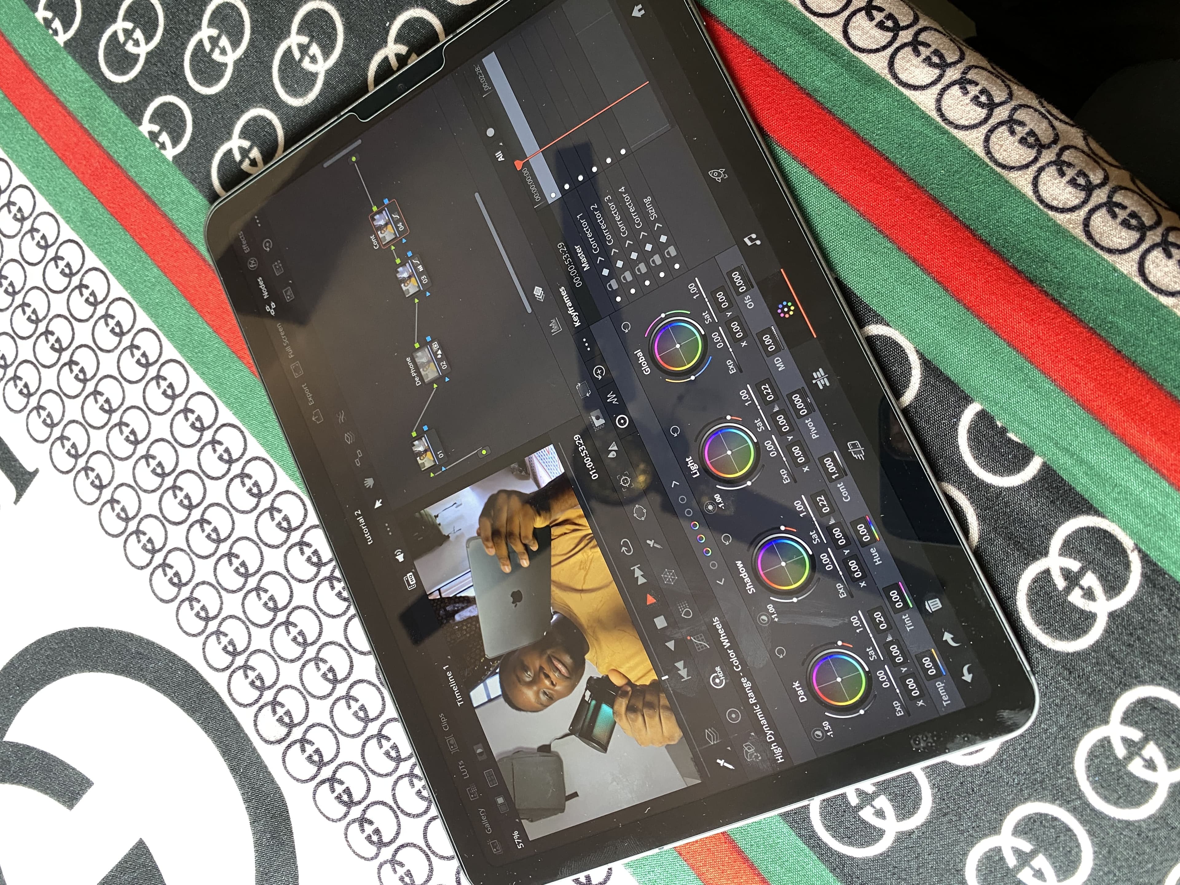 4k timeline with a bit of color grading