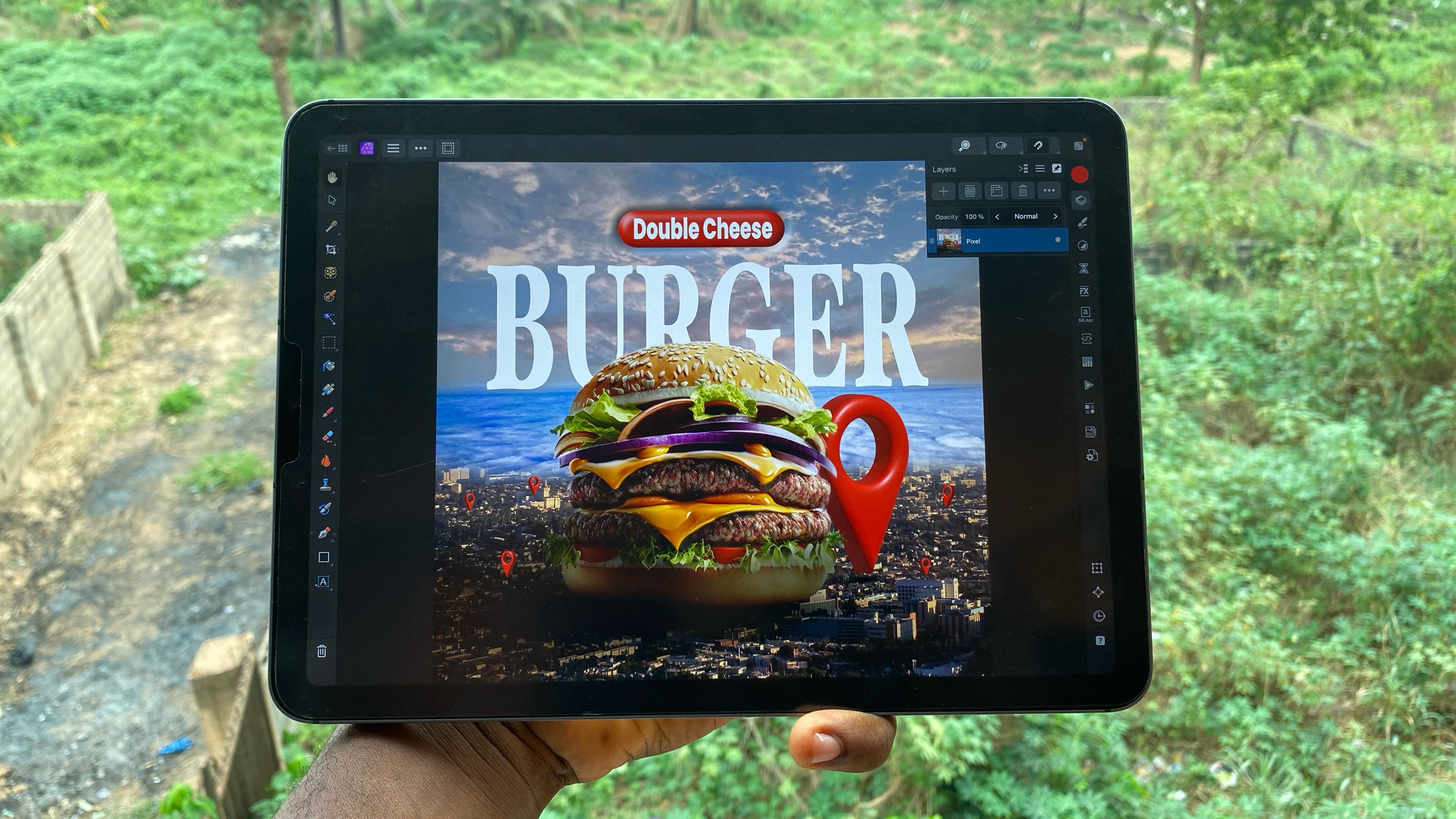 Affinity Photo workspace on iPad