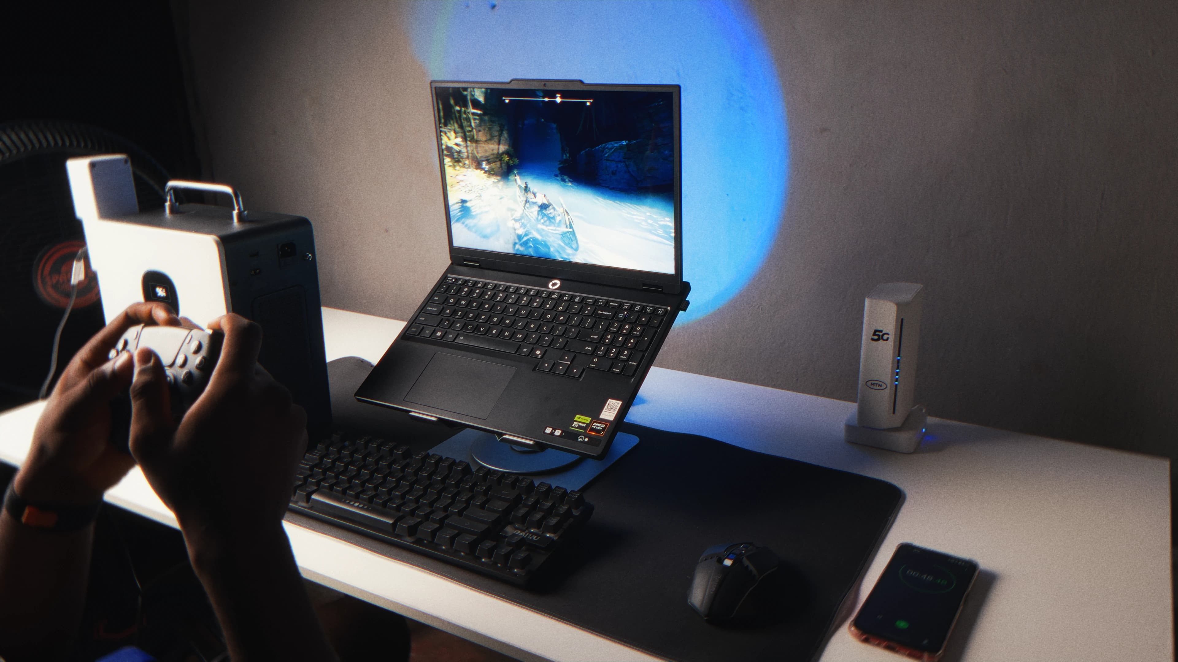 Lenovo Legion 5 on my desk after six months of daily use