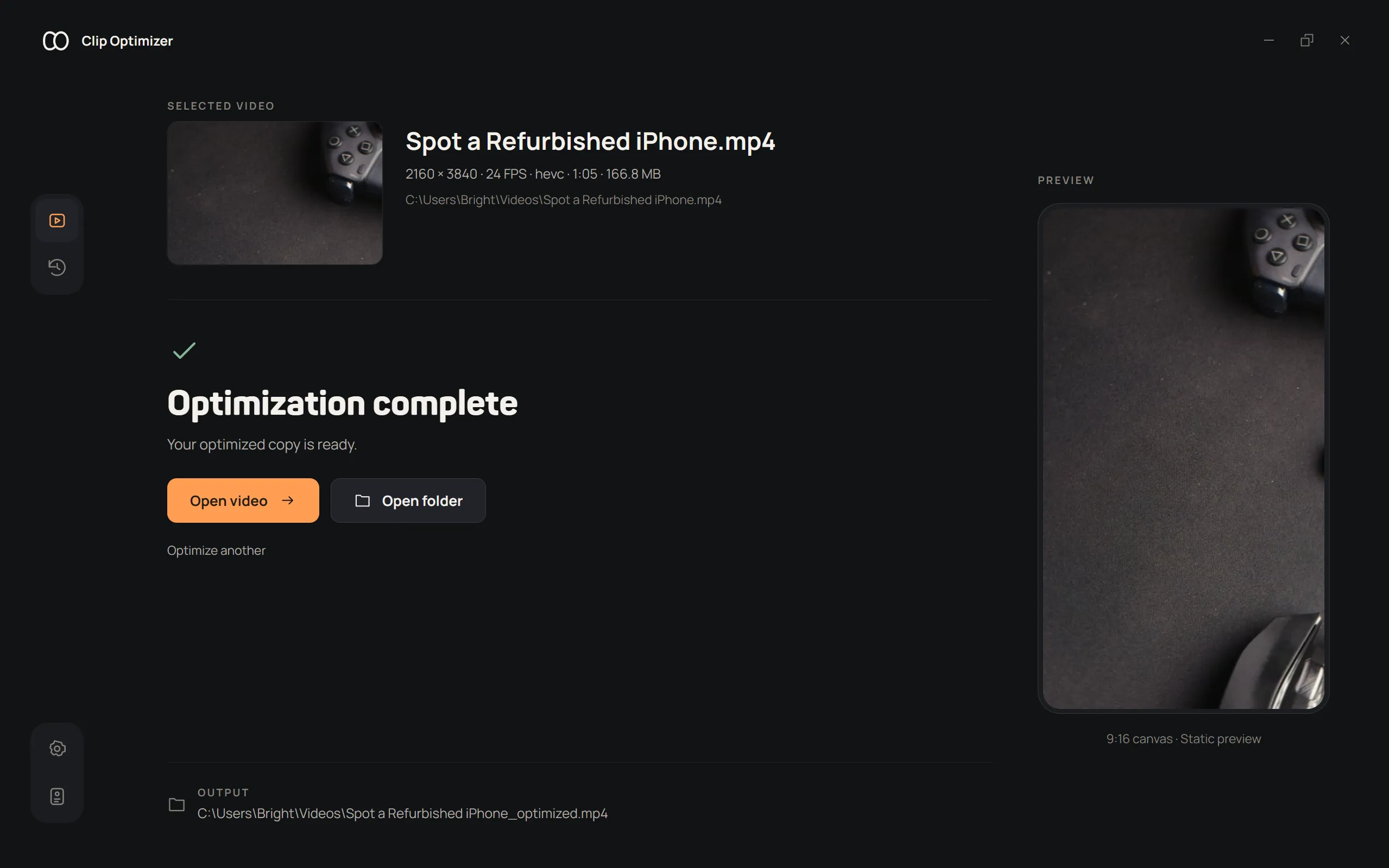Clip Optimizer — screenshot 2