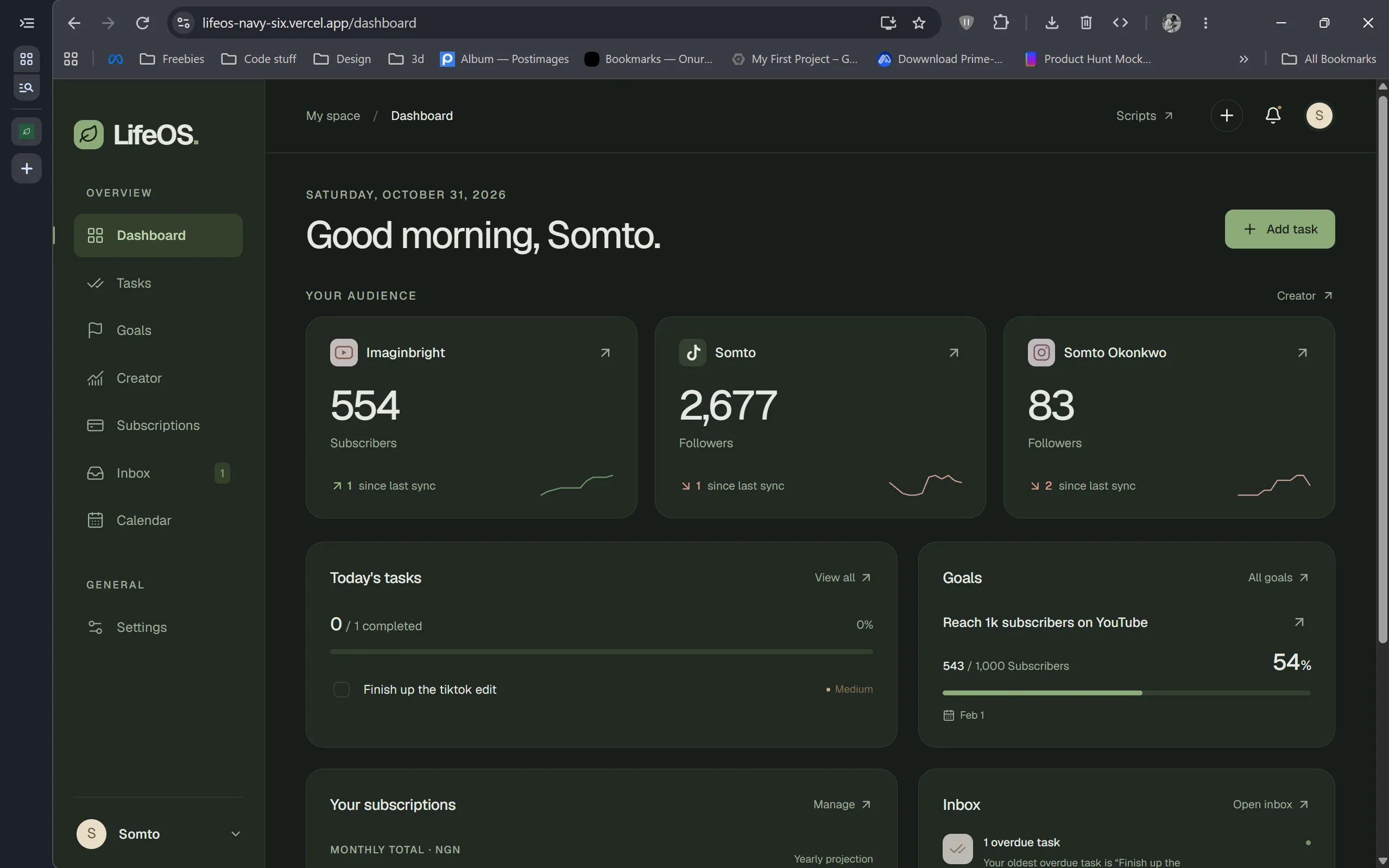 LifeOS — screenshot 1